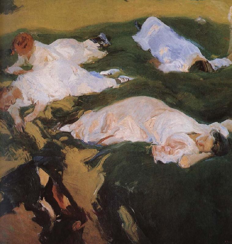 Joaquin Sorolla Nap oil painting picture